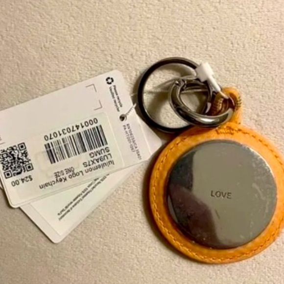 Lululemon Orange Logo Keychain, w/mirror BNWT - Picture 2 of 10